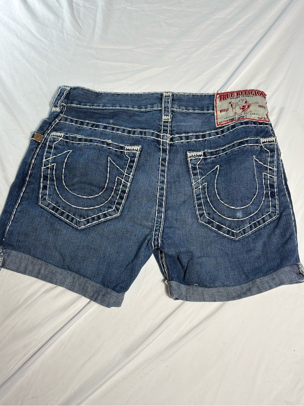 True Religion bobby super T shorts (cut from jeans) size 38 fits 36